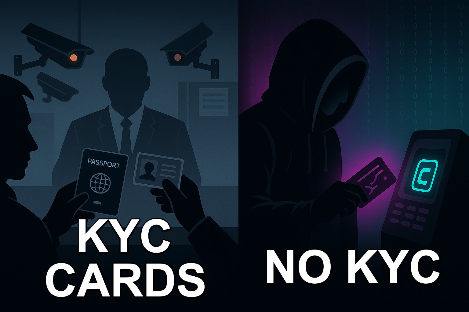 Here are a  list of crypto cards that do not require any registration that involves your personal details, just create and start transacting