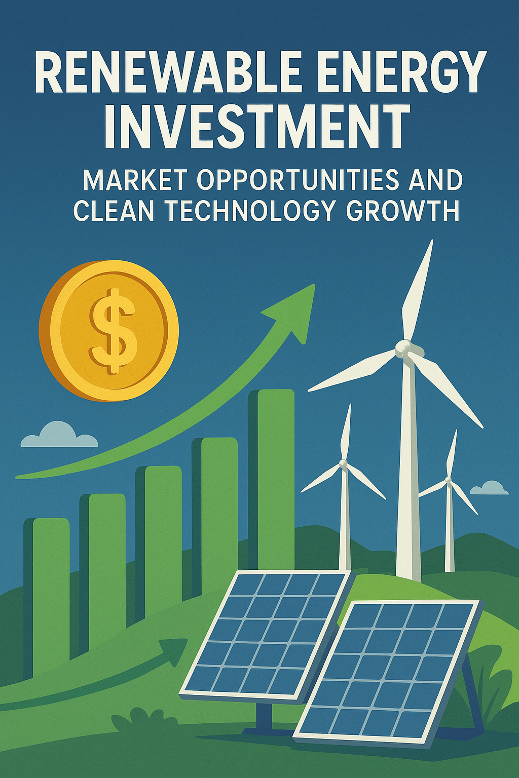 Renewable energy investment reaches record levels through declining technology costs, policy support, and corporate sustainability commitments while creating massive market opportunities for clean energy development worldwide.